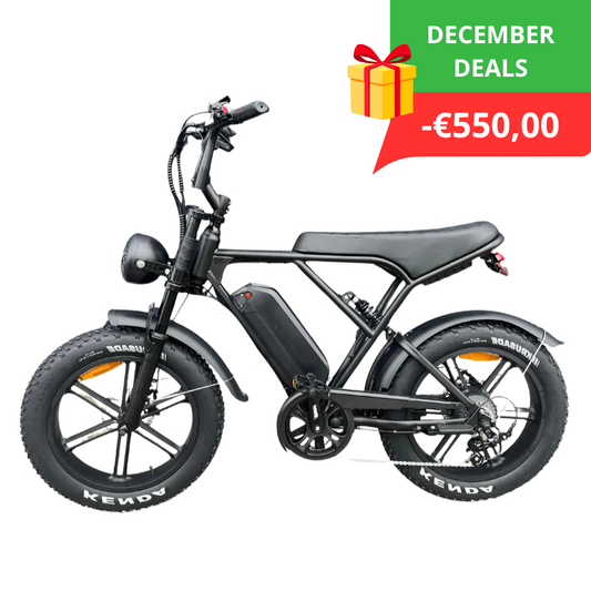 Ouxi H9 Fatbike 2025 + voorrekje + voetsteuntjes + alarm + ART-2 kettingslot 🎁