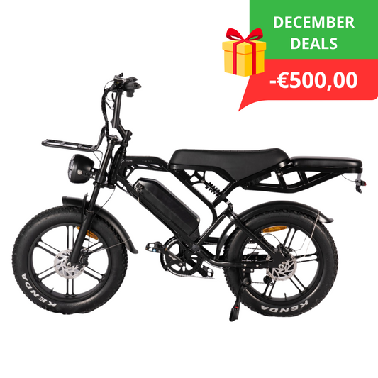 V20 PRO Fatbike 2025 + achterzitje + voetsteuntjes + alarm + kettingslot 🎁